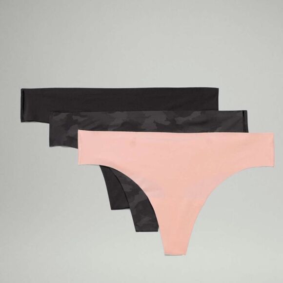 Lululemon InvisiWear Mid-Rise 3 Pack PLUS size XXL NWT thongs